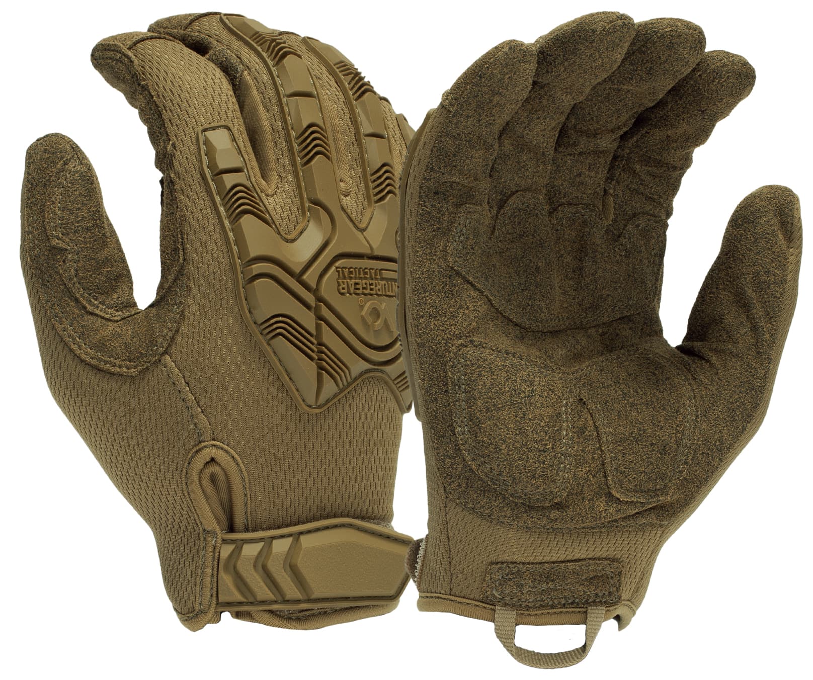 Тактичні рукавиці протиударні Venture Gear Tactical VGTG40 Heavy-Duty Impact Operator, пісочні, розмір L (9)