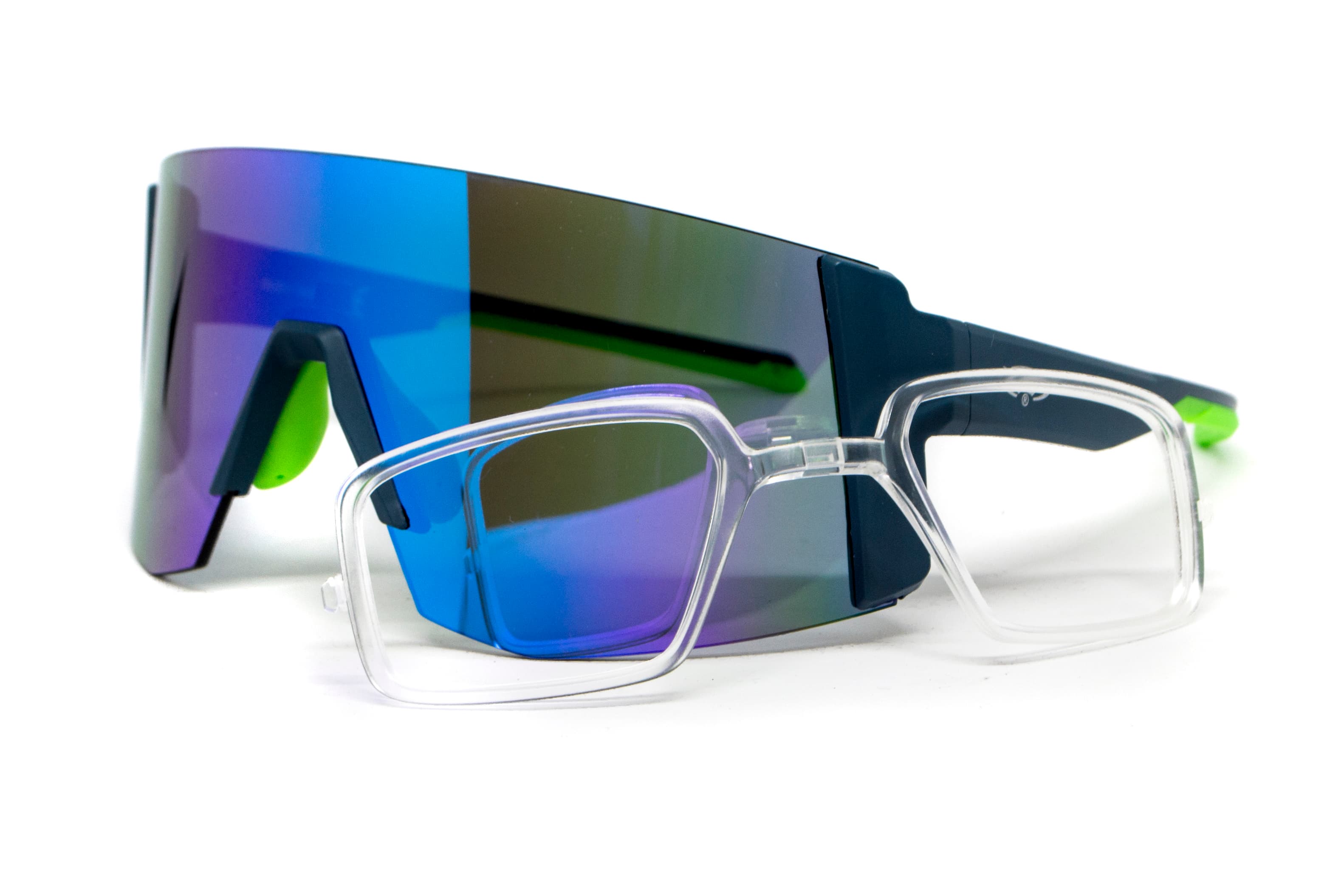 Окуляри захисні Global Vision Astro+RX Blue (G-Tech™ blue), дзеркальні сині в синій оправі з діоптричною вставкою в комплекті
