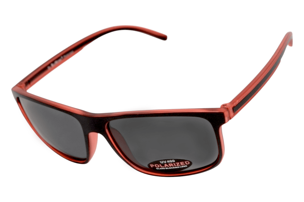 Окуляри Alterimage Eyewear Pontoon Red-Black Polarized (gray), сірі лінзи в червоно-чорній оправі