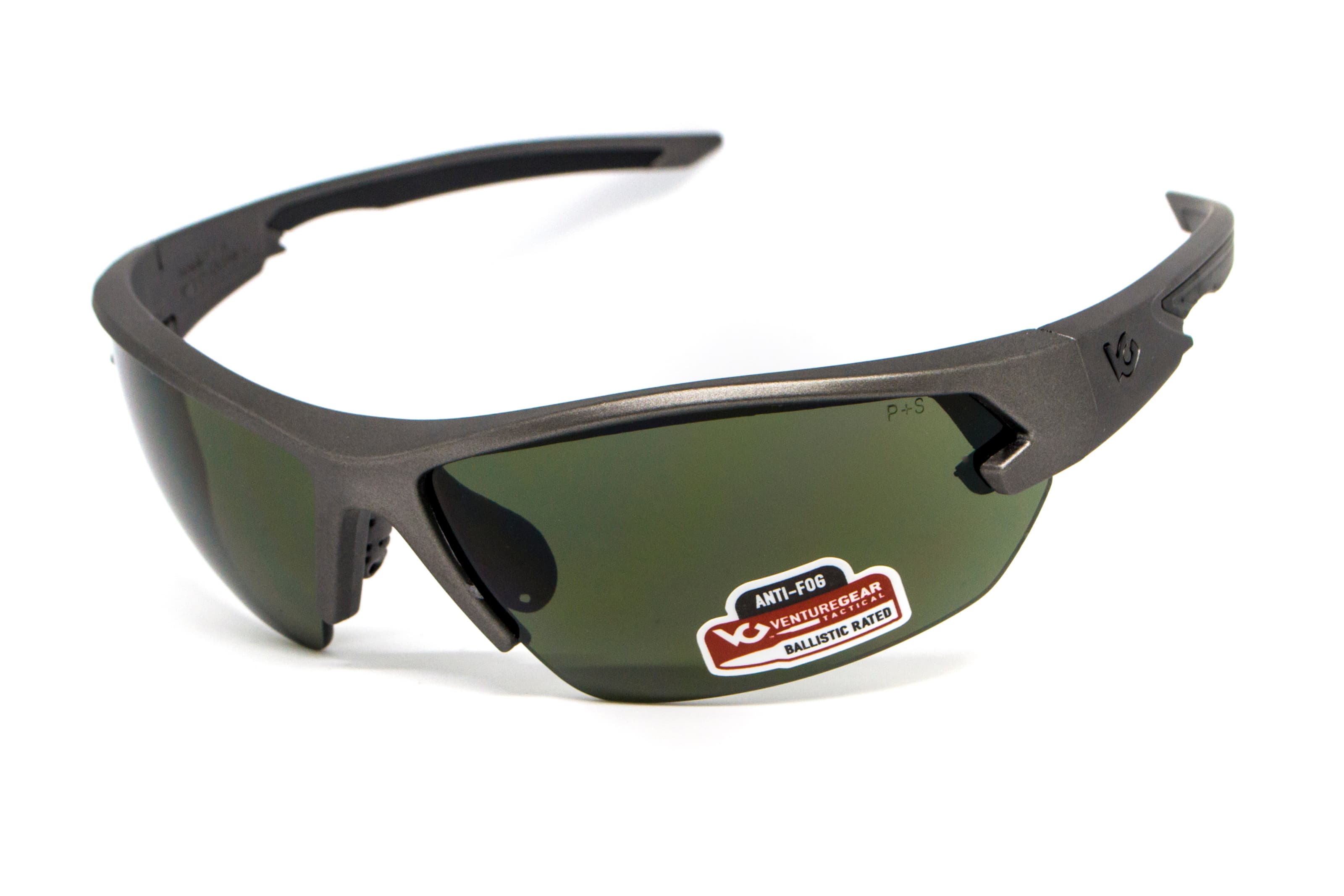 Safety glasses Venture Gear Tactical Semtex 2.0 Gun Metal (forest gray) Anti-Fog, чорно-зелені в оправі кольору "темний металік"