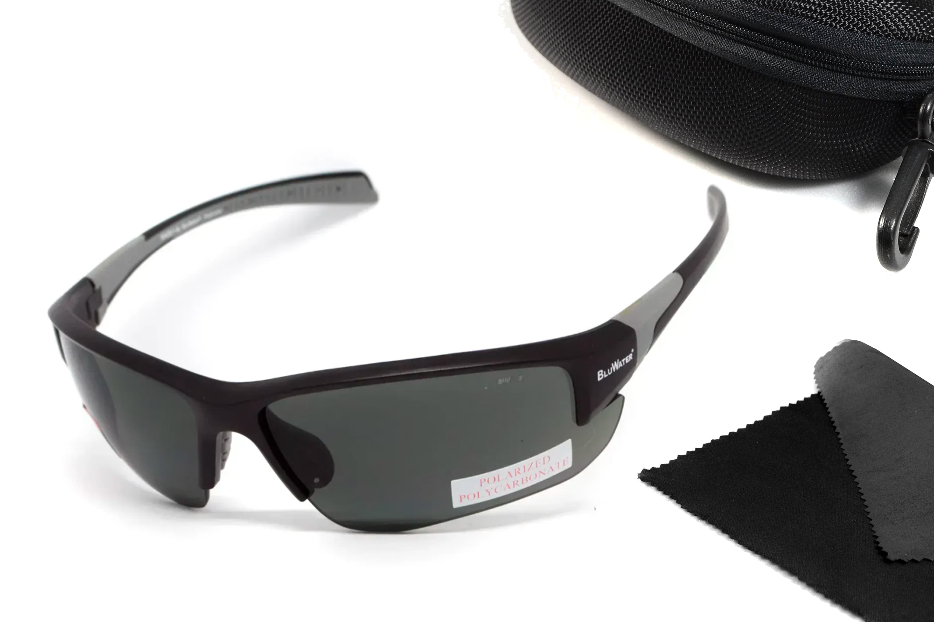 Окуляри поляризаційні захисні BluWater Samson-3 Z87.1 Polarized (gray), сірі