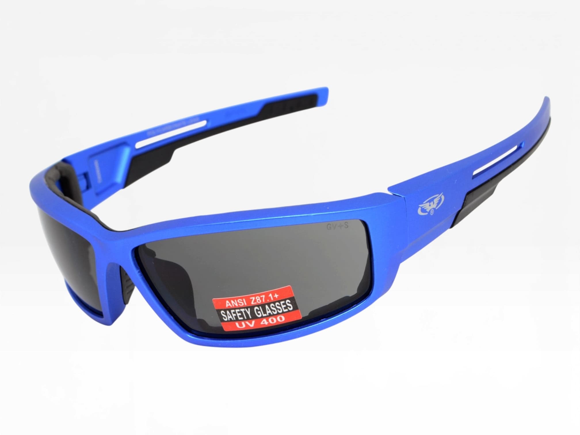 Окуляри захисні Global Vision Sly Metallic Blue (gray), сірі в оправі кольору синій металік